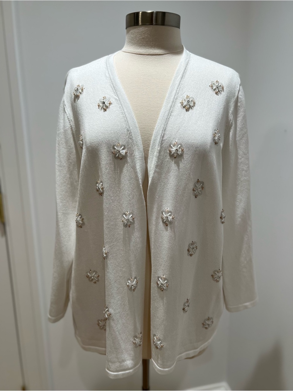 NWT Chicos Floral Sequin Cardigan